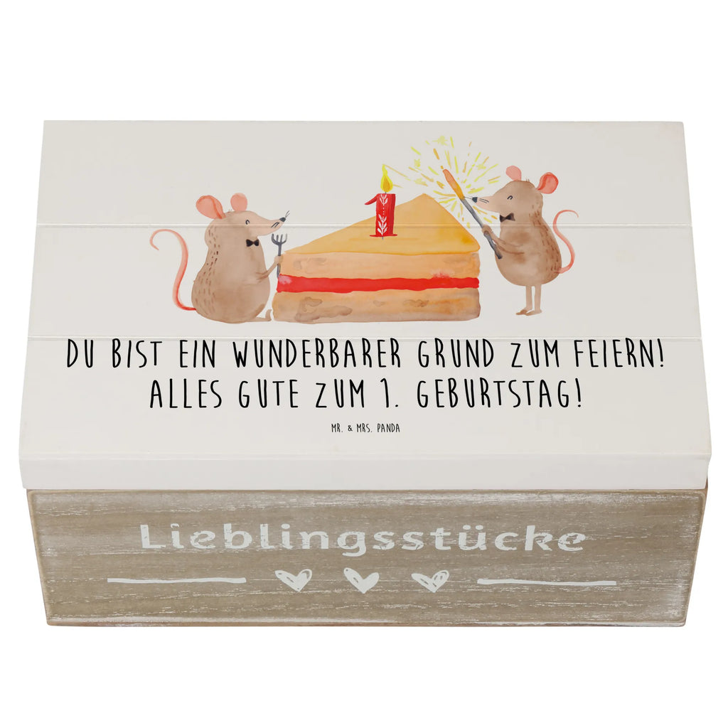Wooden chest Du bist ein wunderbarer Grund zum Feiern! Alles Gute zum 1. Geburtstag! Geschenkbox, Dekokiste, Kiste, Schatulle, Schatzkiste, Geschenkdose, XXL, Erinnerungskiste, Holzkiste, Erinnerungsbox, Truhe, Aufbewahrungsbox, Geburtstag, Geburtstagsgeschenk, Geschenk