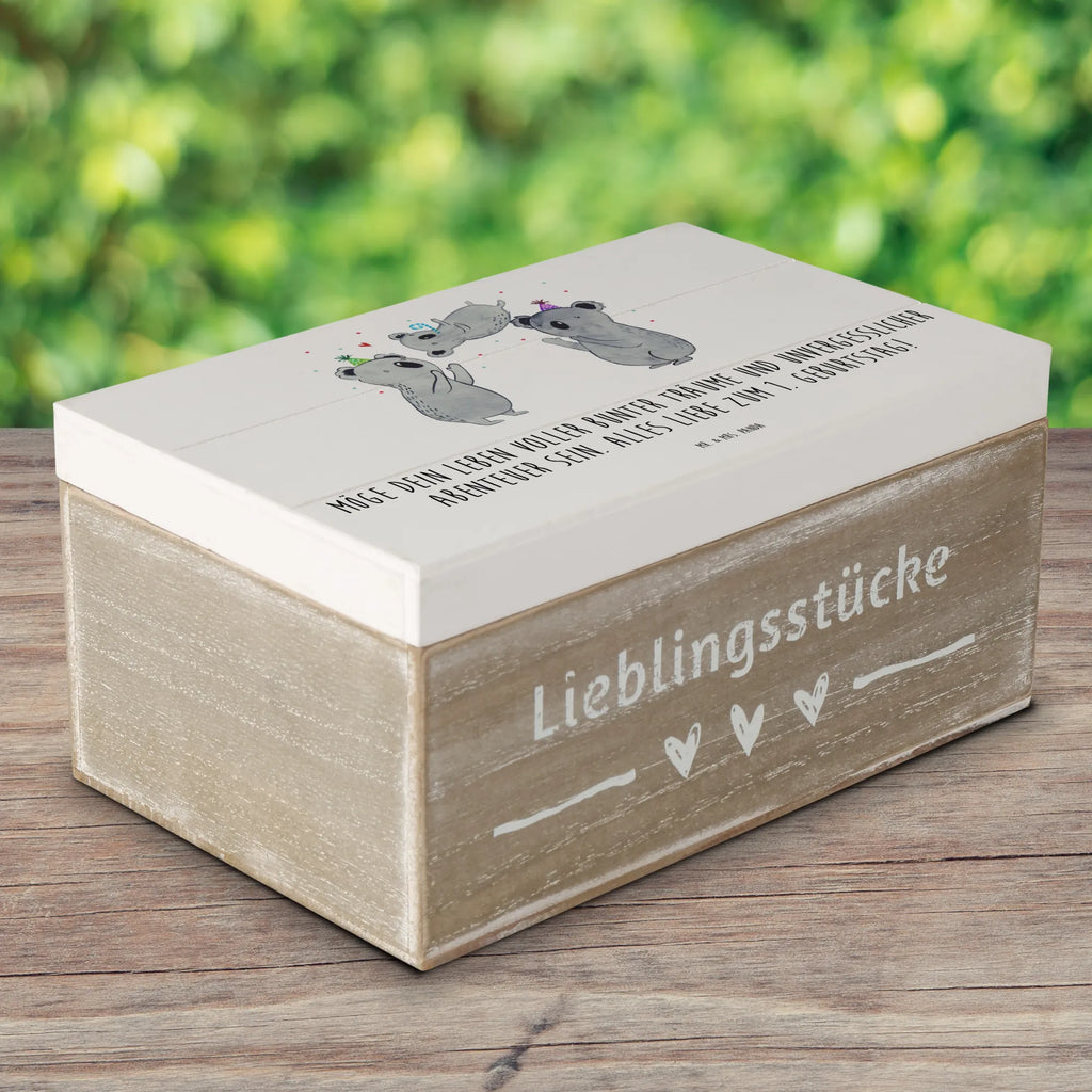 Holzkiste Alles Liebe zum 1. Geburtstag Kiste, Erinnerungskiste, Erinnerungsbox, Holzkiste, Truhe, Aufbewahrungsbox, Schatzkiste, Geschenkdose, Dekokiste, Schatulle, XXL, Geschenkbox, Geburtstag, Geburtstagsgeschenk, Geschenk