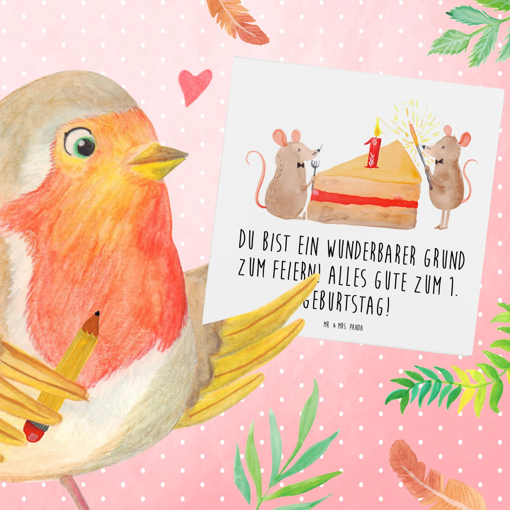 Deluxe Karte 1. Geburtstag Feiern Hochwertige Grußkarte, Glückwunschkarte, Karte, Einladungskarte, Klappkarte, Geburtstagskarte, Hochwertige Klappkarte, Hochzeitskarte, Grußkarte, Geburtstag, Geburtstagsgeschenk, Geschenk