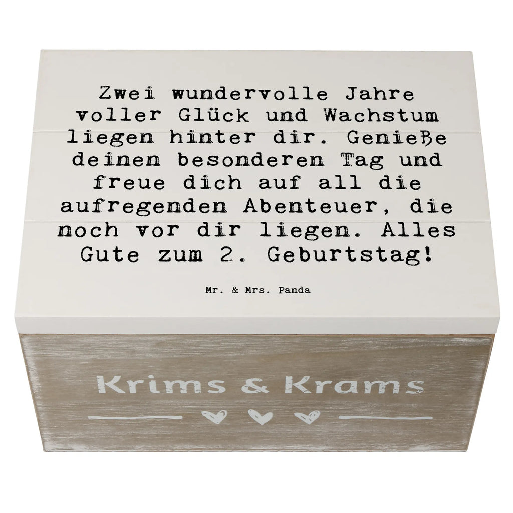Holzkiste Spruch 2. Geburtstag Geschenkbox, Aufbewahrungsbox, XXL, Erinnerungsbox, Kiste, Schatulle, Erinnerungskiste, Holzkiste, Schatzkiste, Geschenkdose, Truhe, Dekokiste, Geburtstag, Geburtstagsgeschenk, Geschenk