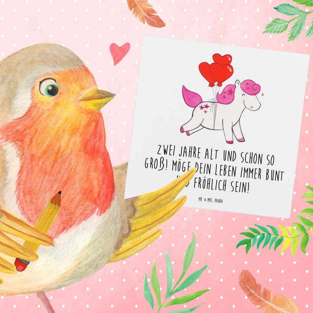 Deluxe Card Zwei Jahre alt und schon so groß! Möge dein Leben immer bunt und fröhlich sein! Hochwertige Klappkarte, Einladungskarte, Klappkarte, Hochzeitskarte, Karte, Hochwertige Grußkarte, Glückwunschkarte, Geburtstagskarte, Grußkarte, Geburtstag, Geburtstagsgeschenk, Geschenk