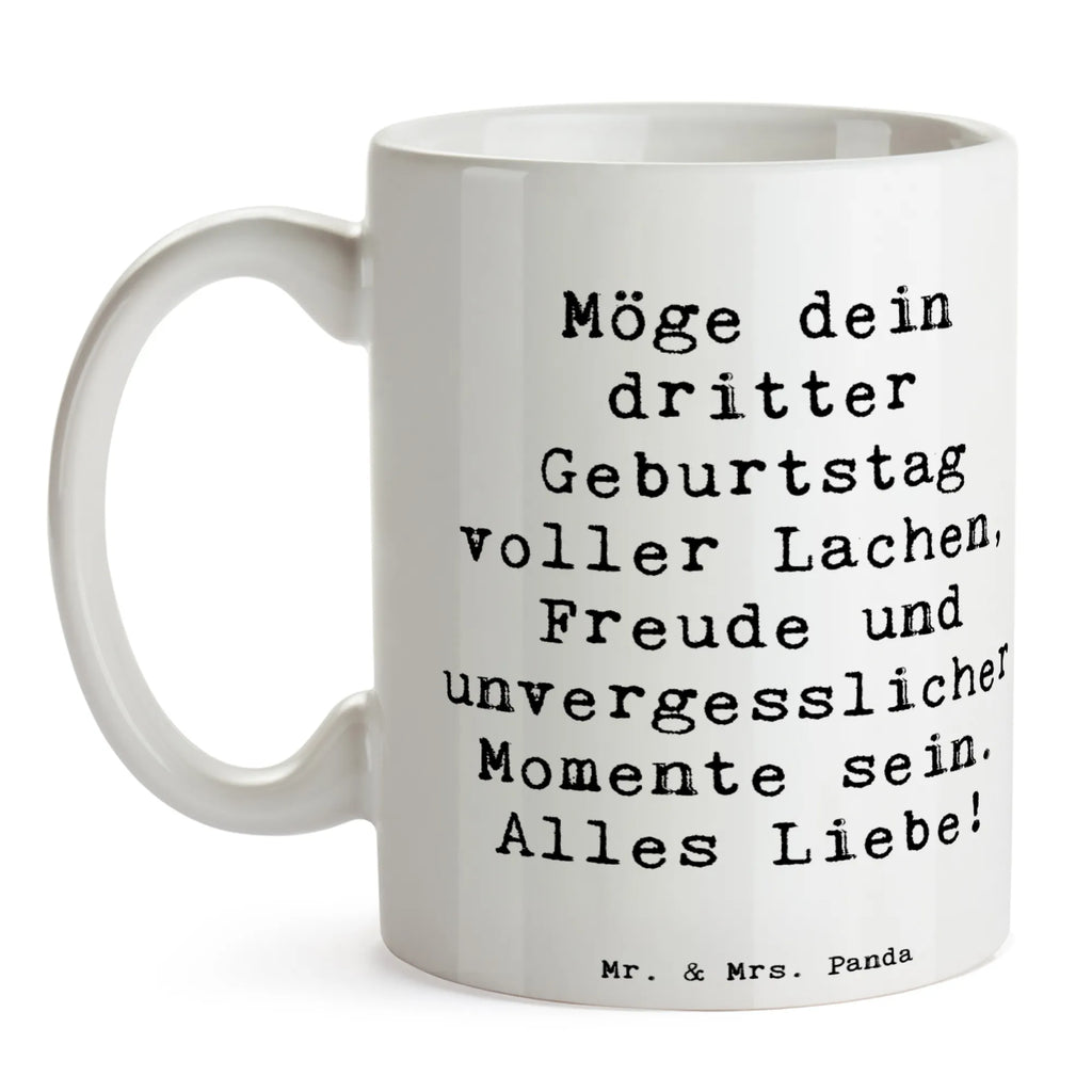 Tasse Spruch 3. Geburtstag Glück Teetasse, Keramiktasse, Kaffeetasse, Bürotasse, Porzellantasse, Tasse, Tasse mit Zitaten, Tasse mit Motiven, Geschenktasse, Geburtstag, Geburtstagsgeschenk, Geschenk
