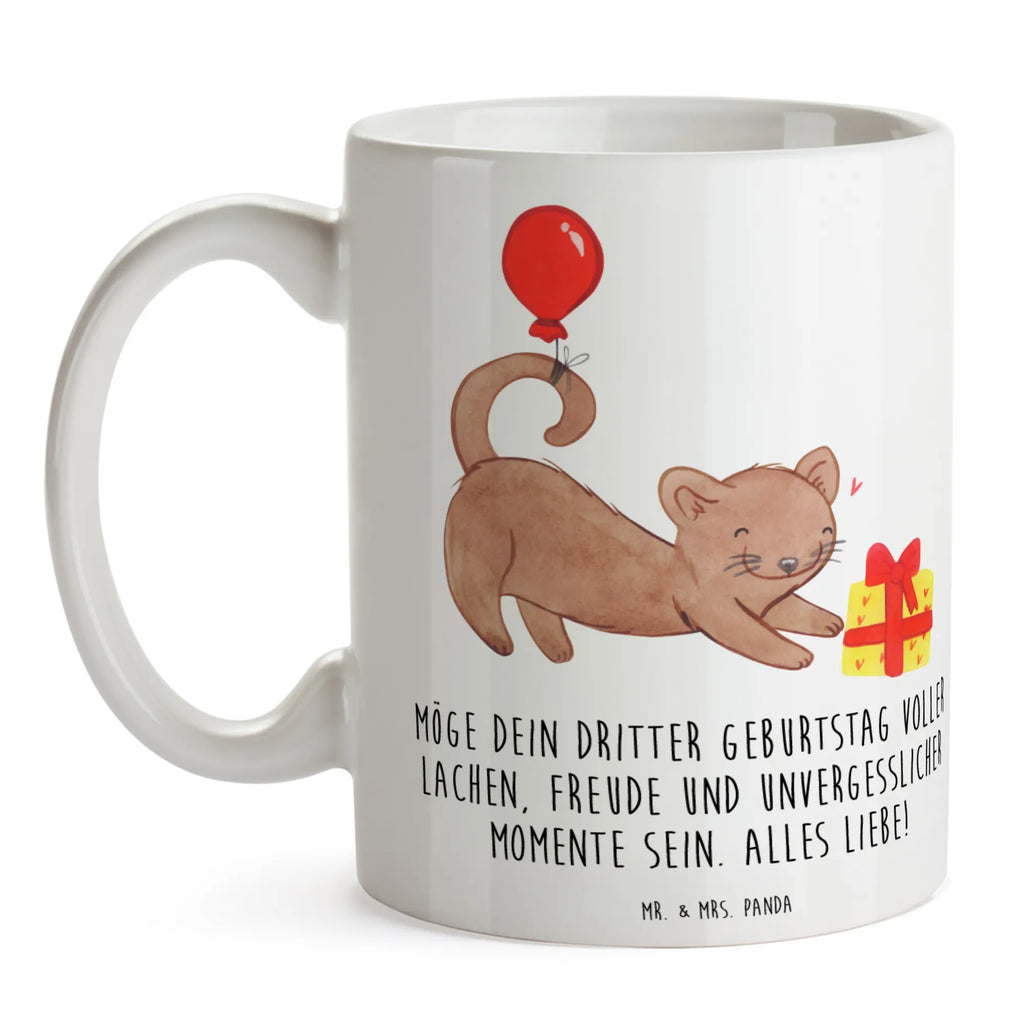 Tasse 3. Geburtstag Glück Tasse mit Zitaten, Teetasse, Geschenktasse, Bürotasse, Tasse mit Motiven, Tasse, Kaffeetasse, Keramiktasse, Porzellantasse, Geburtstag, Geburtstagsgeschenk, Geschenk
