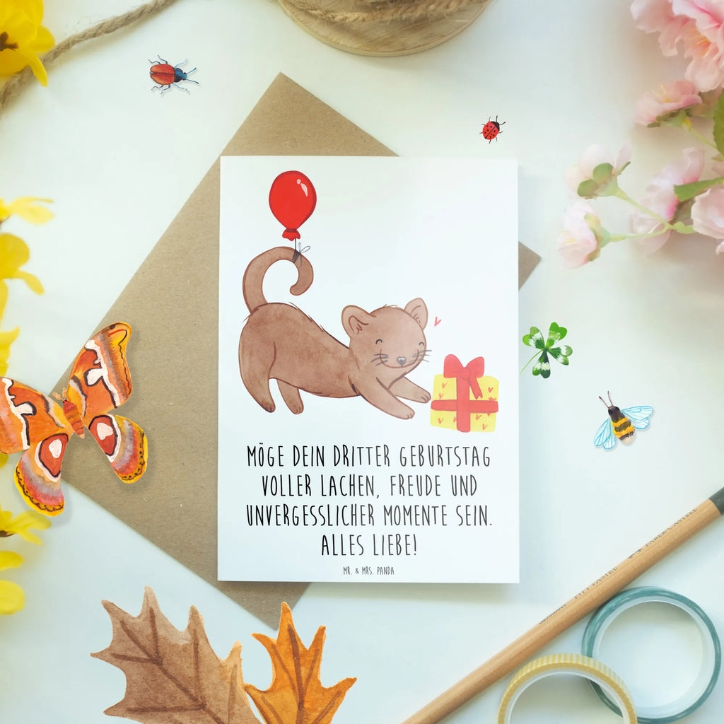 Grußkarte 3. Geburtstag Glück Einladungskarte, Karte, Grußkarte, Ansichtskarten, Hochzeitskarte, Glückwunschkarte, Geburtstagskarte, Klappkarte, Geburtstag, Geburtstagsgeschenk, Geschenk