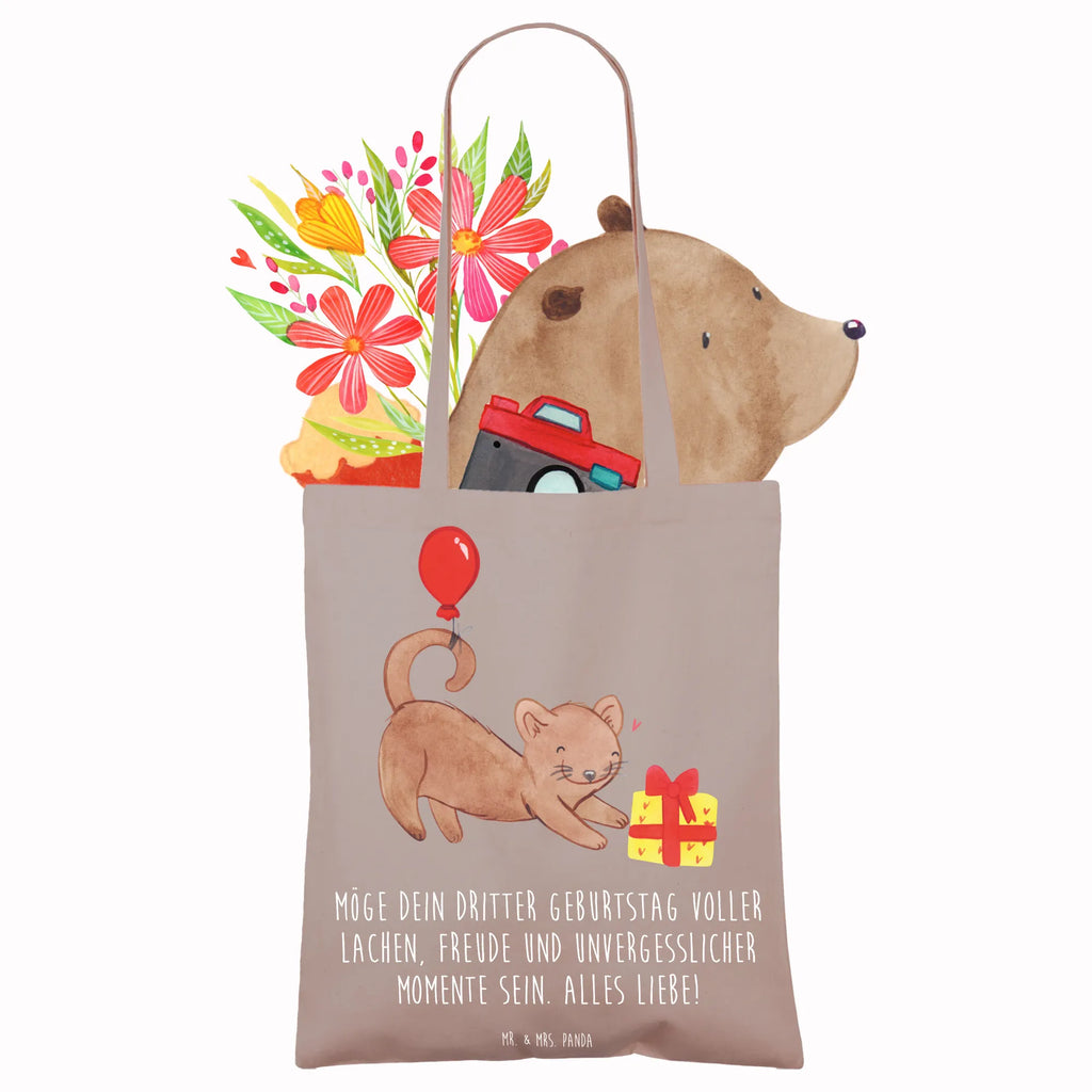 Tragetasche 3. Geburtstag Glück Laptoptasche, Umhängetasche, Schultertasche, Jutebeutel, Einkaufstüte, Beuteltasche, Einkaufstasche, Jutetasche, Stofftasche, Stoffbeutel, Strandtasche, Beutel, Tasche, Tragetasche, Shopper, Badetasche, Geburtstag, Geburtstagsgeschenk, Geschenk