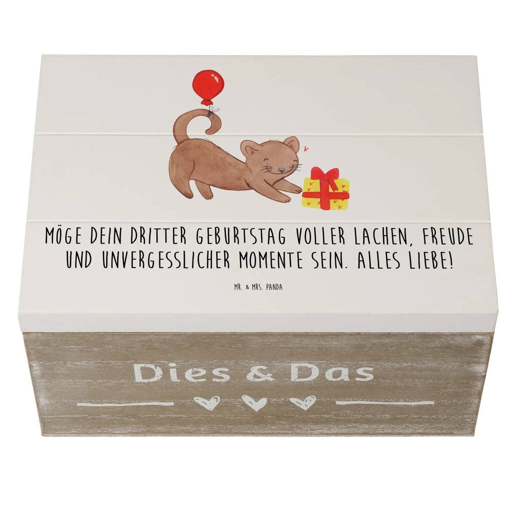 Holzkiste 3. Geburtstag Glück Geschenkbox, Schatulle, Erinnerungsbox, Schatzkiste, Geschenkdose, Holzkiste, Kiste, Dekokiste, Erinnerungskiste, XXL, Truhe, Aufbewahrungsbox, Geburtstag, Geburtstagsgeschenk, Geschenk