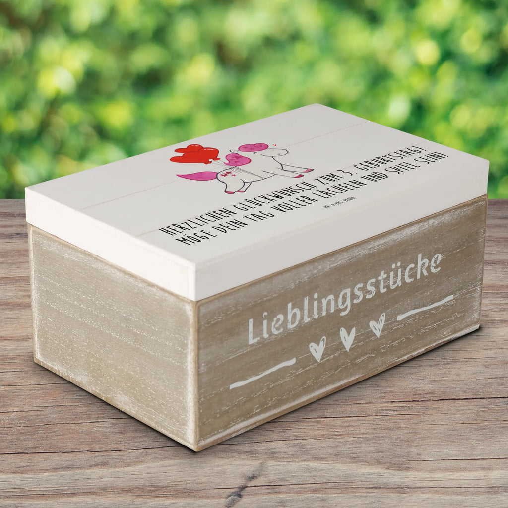 Holzkiste 3. Geburtstag Lächeln und Spiel Schatulle, Erinnerungsbox, Schatzkiste, XXL, Erinnerungskiste, Aufbewahrungsbox, Geschenkbox, Holzkiste, Truhe, Kiste, Geschenkdose, Dekokiste, Geburtstag, Geburtstagsgeschenk, Geschenk