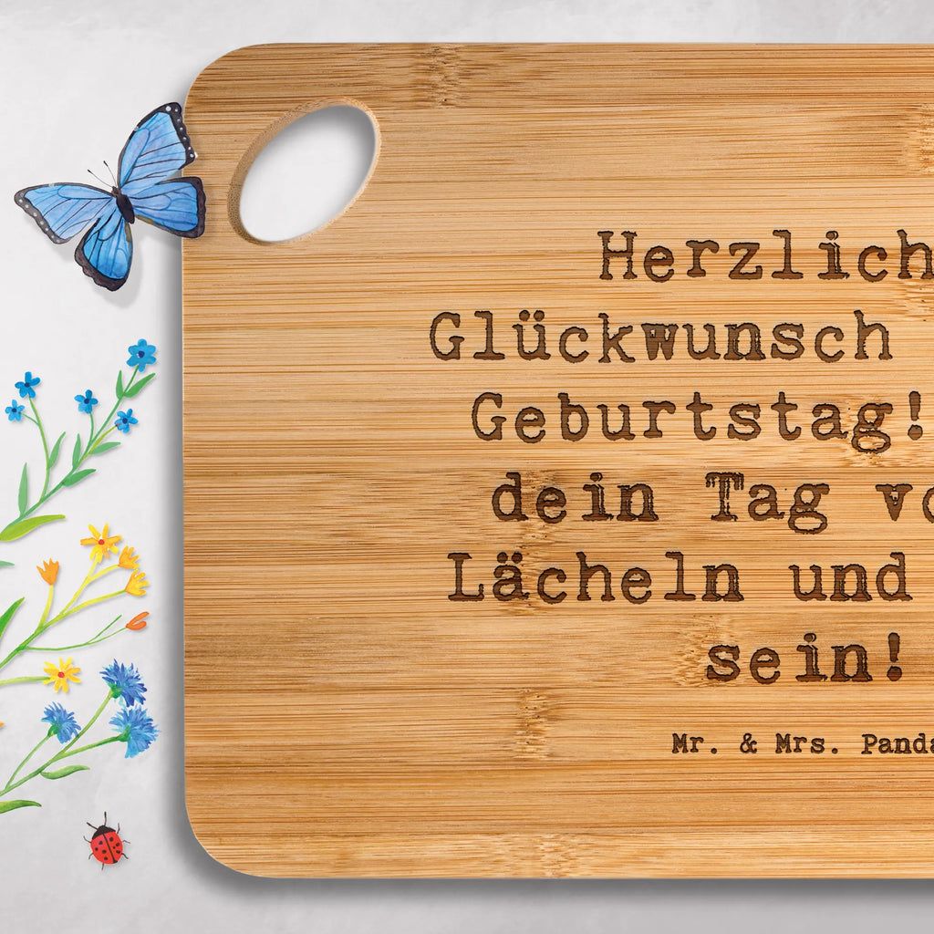 Bambus - deska do krojenia Przysłowie Herzlichen Glückwunsch zum 3. Geburtstag! Möge dein Tag voller Lächeln und Spiel sein! Urodziny, prezent urodzinowy, prezent