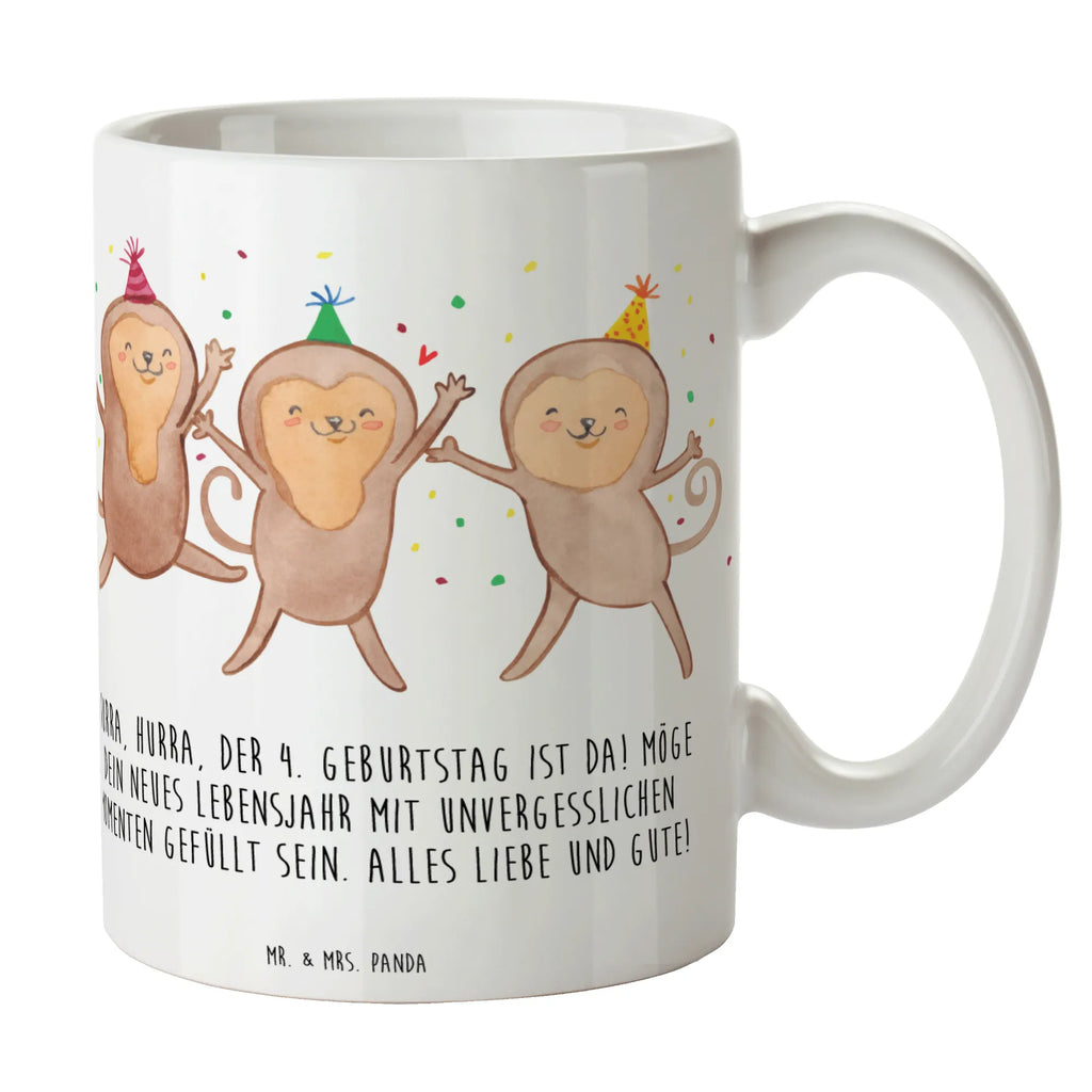 Tasse 4. Geburtstag Feiern Porzellantasse, Tasse, Geschenktasse, Bürotasse, Teetasse, Tasse mit Zitaten, Tasse mit Motiven, Kaffeetasse, Keramiktasse, Geburtstag, Geburtstagsgeschenk, Geschenk