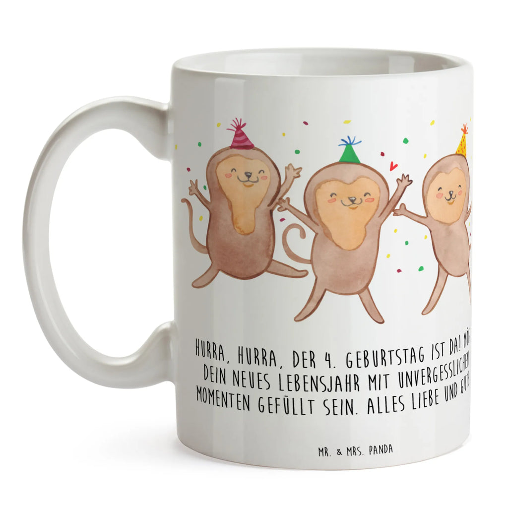 Tasse 4. Geburtstag Feiern Porzellantasse, Tasse, Geschenktasse, Bürotasse, Teetasse, Tasse mit Zitaten, Tasse mit Motiven, Kaffeetasse, Keramiktasse, Geburtstag, Geburtstagsgeschenk, Geschenk