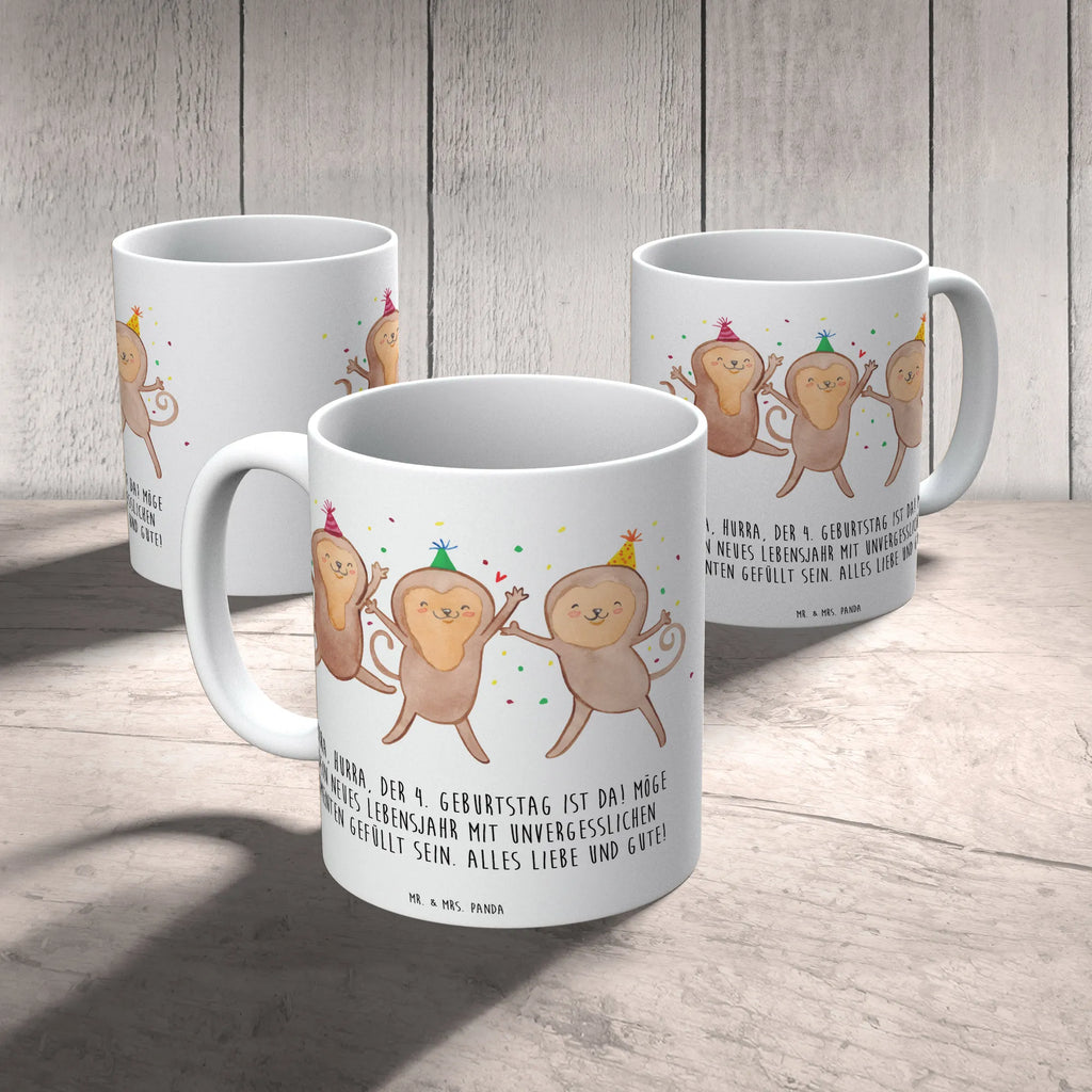 Tasse 4. Geburtstag Feiern Porzellantasse, Tasse, Geschenktasse, Bürotasse, Teetasse, Tasse mit Zitaten, Tasse mit Motiven, Kaffeetasse, Keramiktasse, Geburtstag, Geburtstagsgeschenk, Geschenk