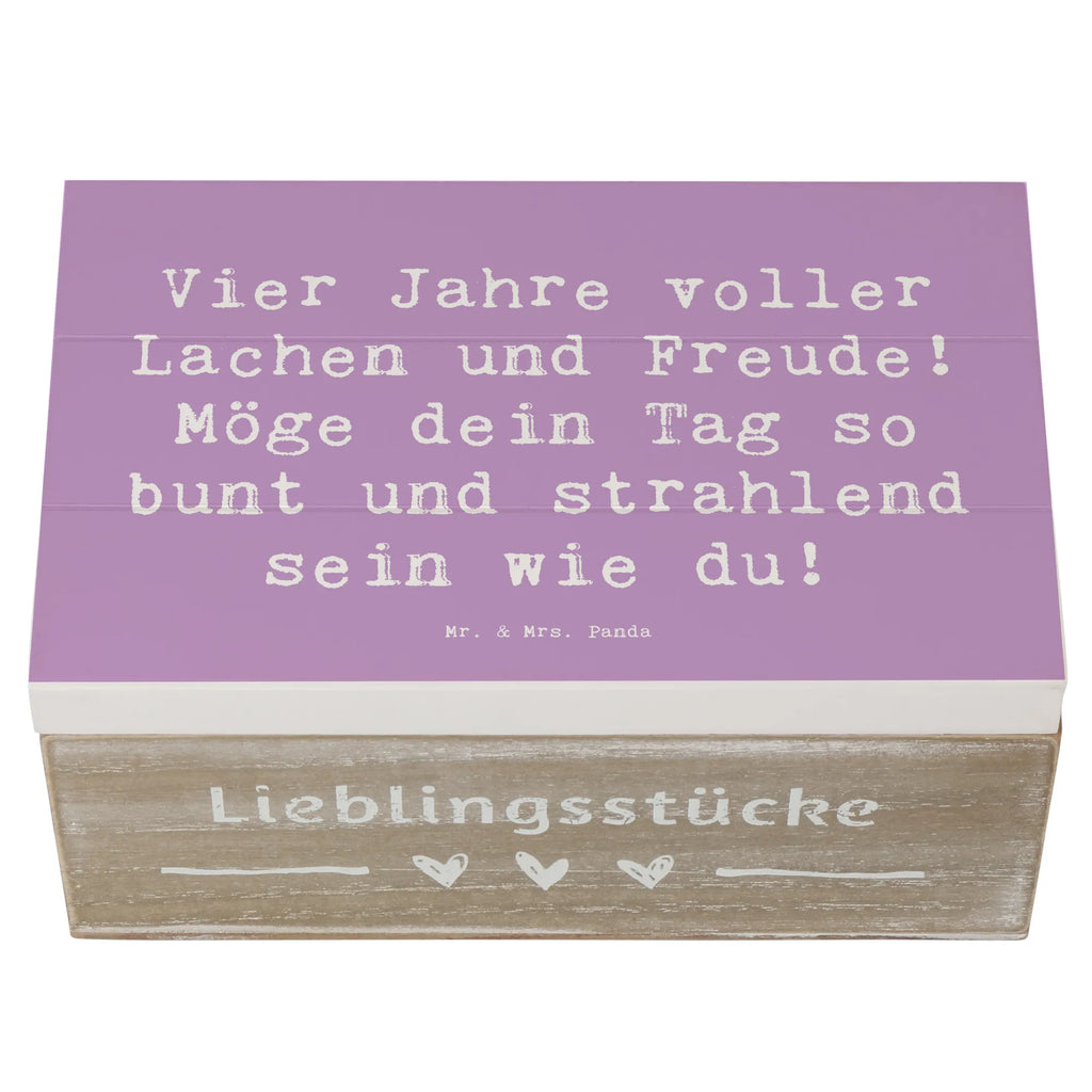 Holzkiste Spruch 4. Geburtstag Freude Dekokiste, Kiste, Truhe, Schatzkiste, Schatulle, XXL, Erinnerungsbox, Holzkiste, Aufbewahrungsbox, Geschenkdose, Geschenkbox, Erinnerungskiste, Geburtstag, Geburtstagsgeschenk, Geschenk