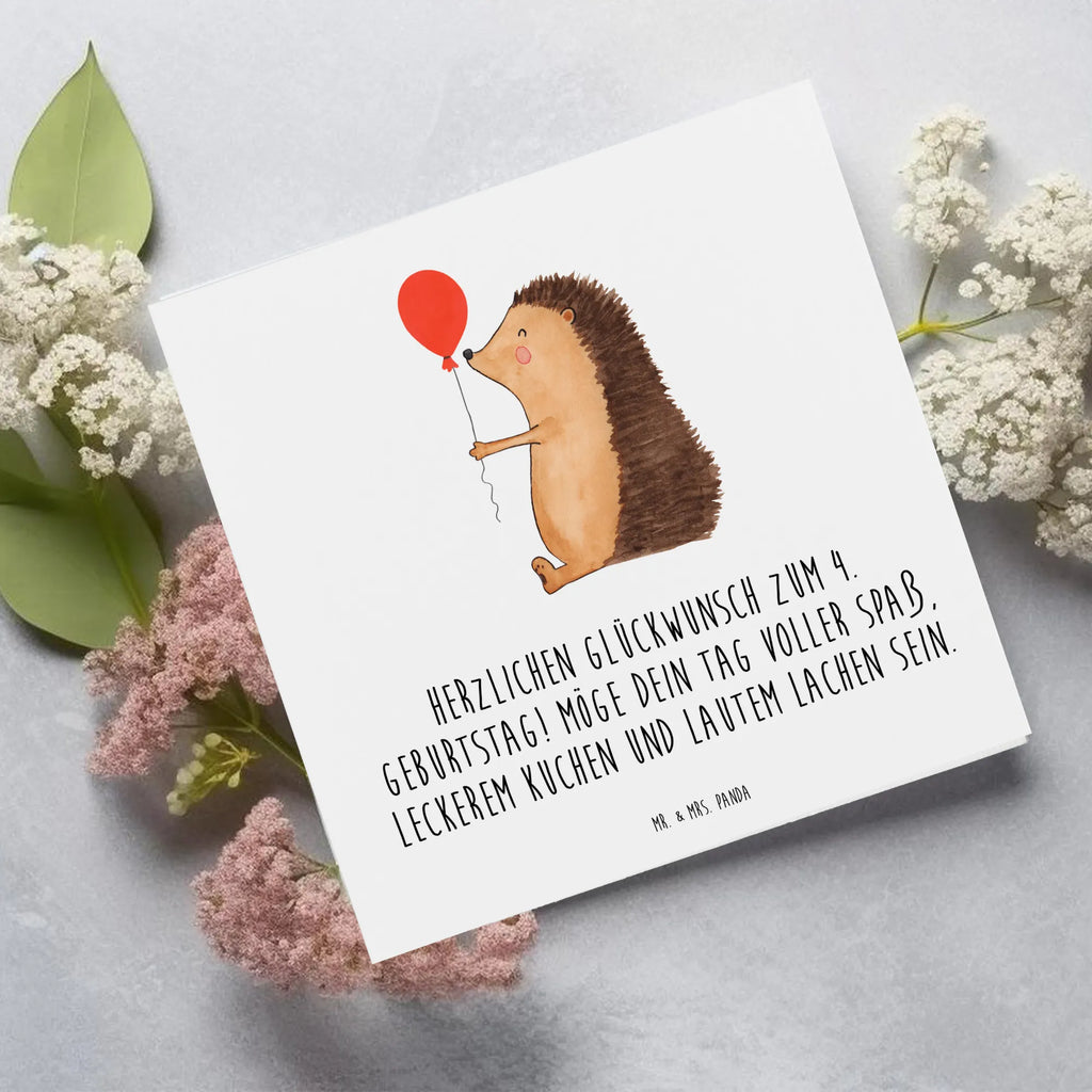 Deluxe Karte 4. Geburtstag Hochwertige Grußkarte, Grußkarte, Hochwertige Klappkarte, Einladungskarte, Karte, Hochzeitskarte, Geburtstagskarte, Glückwunschkarte, Klappkarte, Geburtstag, Geburtstagsgeschenk, Geschenk