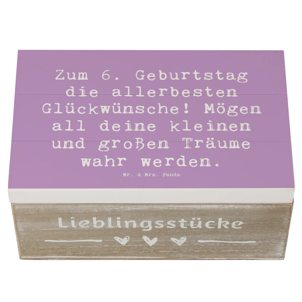 Holzkiste Spruch 6. Geburtstag Glückwünsche Dekokiste, Aufbewahrungsbox, Schatzkiste, Schatulle, Geschenkdose, Holzkiste, Truhe, Kiste, XXL, Erinnerungsbox, Geschenkbox, Erinnerungskiste, Geburtstag, Geburtstagsgeschenk, Geschenk