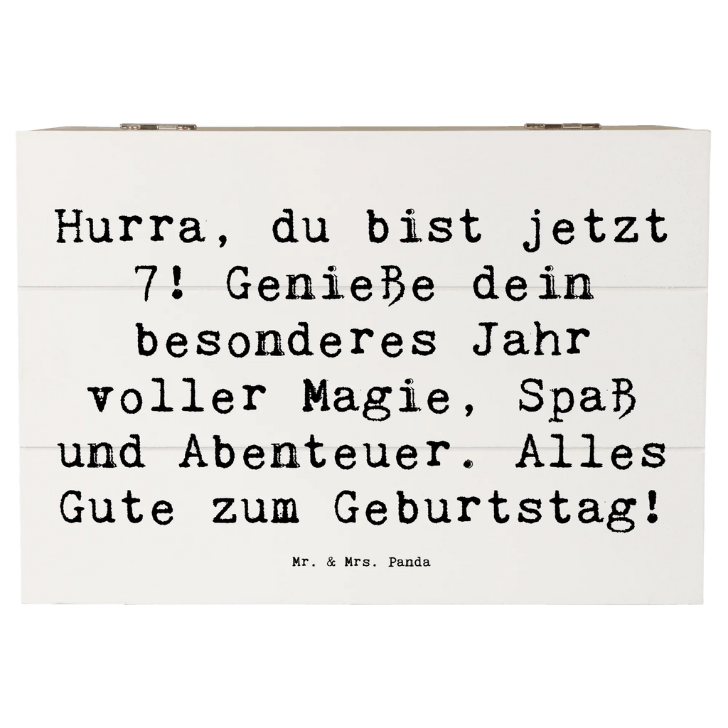 Wooden chest Saying Hurra, du bist jetzt 7! Genieße dein besonderes Jahr voller Magie, Spaß und Abenteuer. Alles Gute zum Geburtstag! Geschenkdose, Holzkiste, Aufbewahrungsbox, Erinnerungsbox, Truhe, Schatulle, Dekokiste, Erinnerungskiste, Schatzkiste, Geschenkbox, XXL, Kiste, Geburtstag, Geburtstagsgeschenk, Geschenk