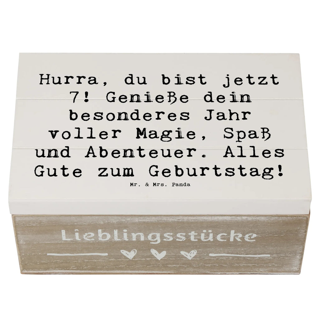 Wooden chest Saying Hurra, du bist jetzt 7! Genieße dein besonderes Jahr voller Magie, Spaß und Abenteuer. Alles Gute zum Geburtstag! Geschenkdose, Holzkiste, Aufbewahrungsbox, Erinnerungsbox, Truhe, Schatulle, Dekokiste, Erinnerungskiste, Schatzkiste, Geschenkbox, XXL, Kiste, Geburtstag, Geburtstagsgeschenk, Geschenk