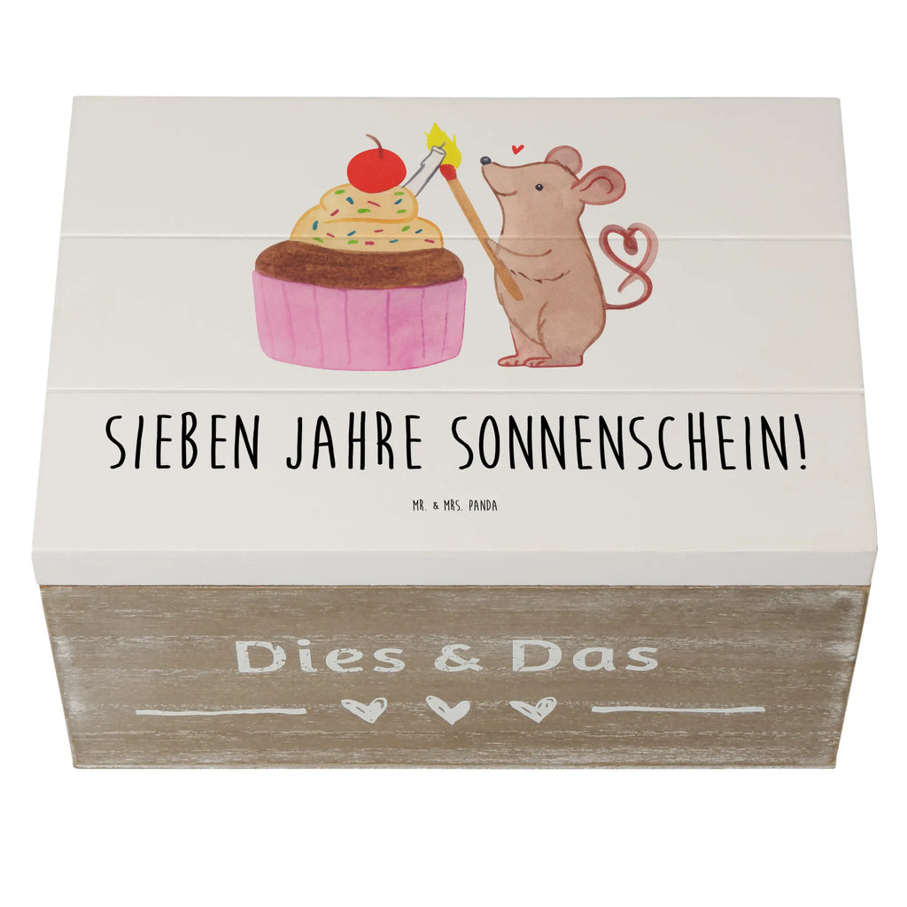 Wooden chest Sieben Jahre Sonnenschein! Erinnerungskiste, Truhe, Aufbewahrungsbox, Geschenkbox, XXL, Kiste, Erinnerungsbox, Schatulle, Schatzkiste, Dekokiste, Geschenkdose, Holzkiste, Geburtstag, Geburtstagsgeschenk, Geschenk