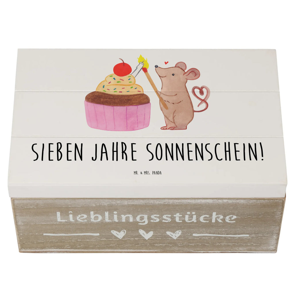 Wooden chest Sieben Jahre Sonnenschein! Erinnerungskiste, Truhe, Aufbewahrungsbox, Geschenkbox, XXL, Kiste, Erinnerungsbox, Schatulle, Schatzkiste, Dekokiste, Geschenkdose, Holzkiste, Geburtstag, Geburtstagsgeschenk, Geschenk