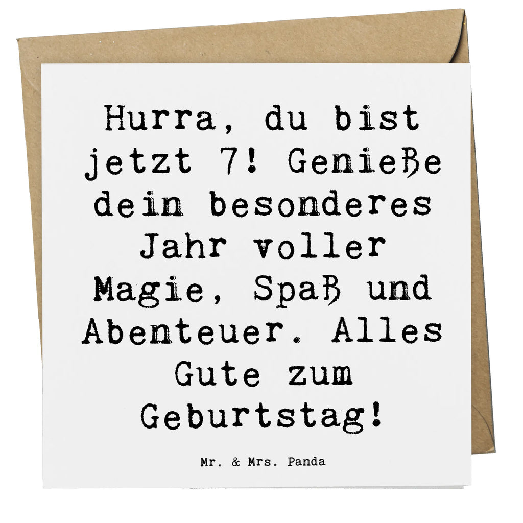 Deluxe Karte Spruch 7. Geburtstag Klappkarte, Hochwertige Klappkarte, Karte, Grußkarte, Hochzeitskarte, Hochwertige Grußkarte, Glückwunschkarte, Geburtstagskarte, Einladungskarte, Geburtstag, Geburtstagsgeschenk, Geschenk