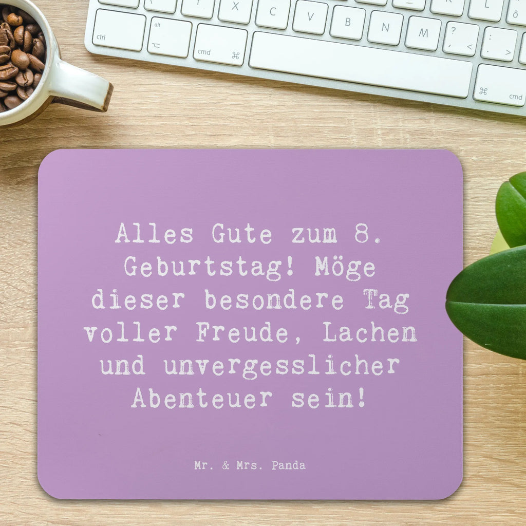 Mouse mat Saying Alles Gute zum 8. Geburtstag! Möge dieser besondere Tag voller Freude, Lachen und unvergesslicher Abenteuer sein! Mauspad, Büroausstattung, Designer Mauspad, Arbeitszimmer, Einzigartiges Mauspad, Mauspad Büro, Mausunterlage, Computer zubehör, Mousepad, PC Zubehör, Geburtstag, Geburtstagsgeschenk, Geschenk