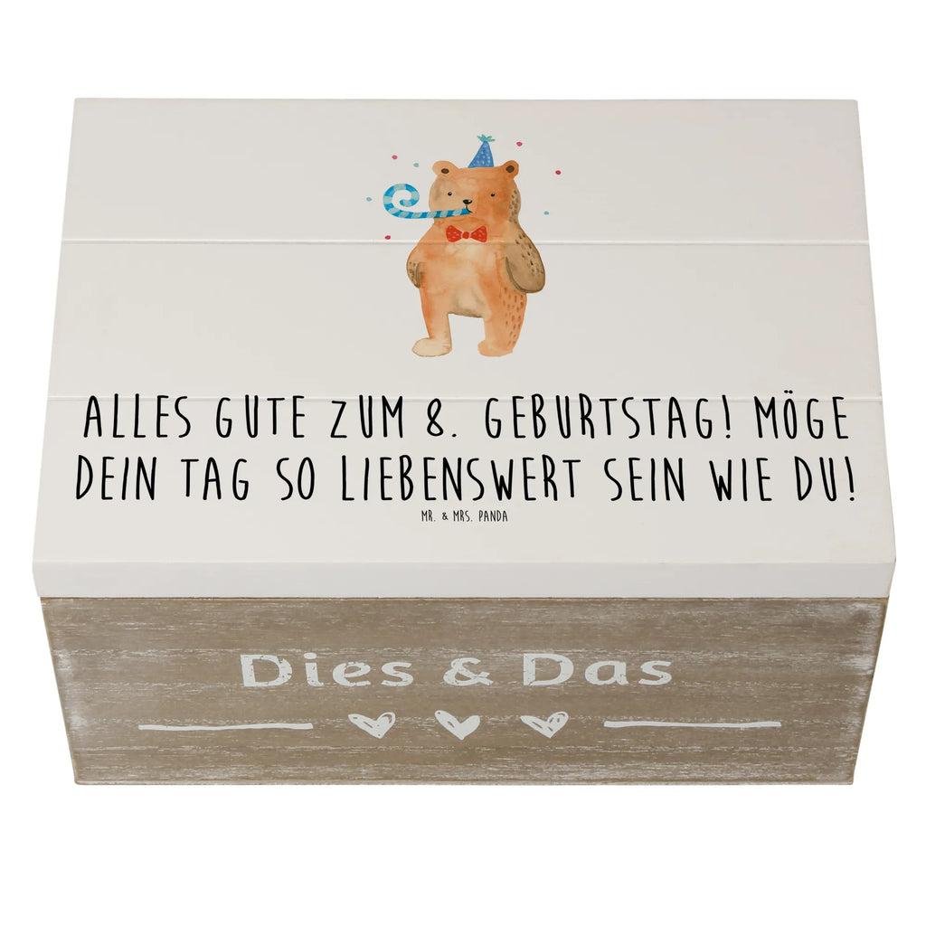 Holzkiste 8. Geburtstag XXL, Aufbewahrungsbox, Erinnerungskiste, Geschenkdose, Schatulle, Truhe, Dekokiste, Kiste, Erinnerungsbox, Holzkiste, Geschenkbox, Schatzkiste, Geburtstag, Geburtstagsgeschenk, Geschenk