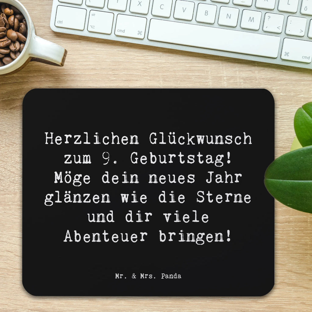 Mouse mat Saying Herzlichen Glückwunsch zum 9. Geburtstag! Möge dein neues Jahr glänzen wie die Sterne und dir viele Abenteuer bringen! Designer Mauspad, Büroausstattung, PC Zubehör, Mausunterlage, Computer zubehör, Mousepad, Mauspad, Arbeitszimmer, Mauspad Büro, Einzigartiges Mauspad, Geburtstag, Geburtstagsgeschenk, Geschenk