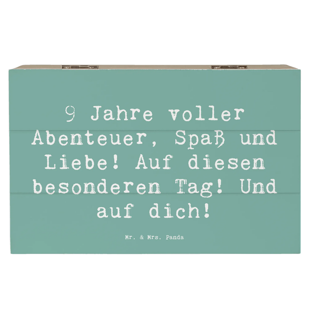 Holzkiste Spruch 9. Geburtstag Abenteuer Kiste, Truhe, Erinnerungskiste, Erinnerungsbox, Schatulle, Dekokiste, Holzkiste, Geschenkbox, XXL, Aufbewahrungsbox, Schatzkiste, Geschenkdose, Geburtstag, Geburtstagsgeschenk, Geschenk