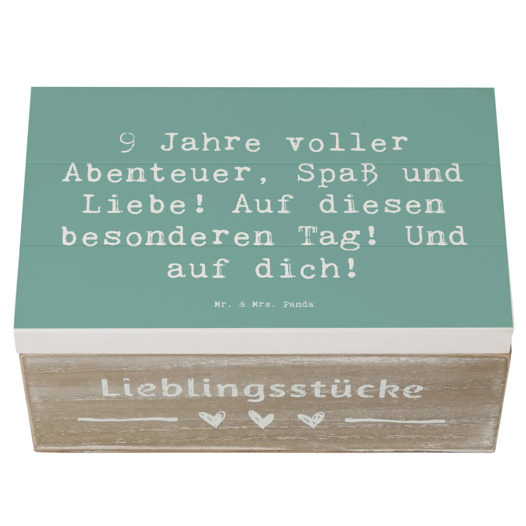 Holzkiste Spruch 9. Geburtstag Abenteuer Kiste, Truhe, Erinnerungskiste, Erinnerungsbox, Schatulle, Dekokiste, Holzkiste, Geschenkbox, XXL, Aufbewahrungsbox, Schatzkiste, Geschenkdose, Geburtstag, Geburtstagsgeschenk, Geschenk