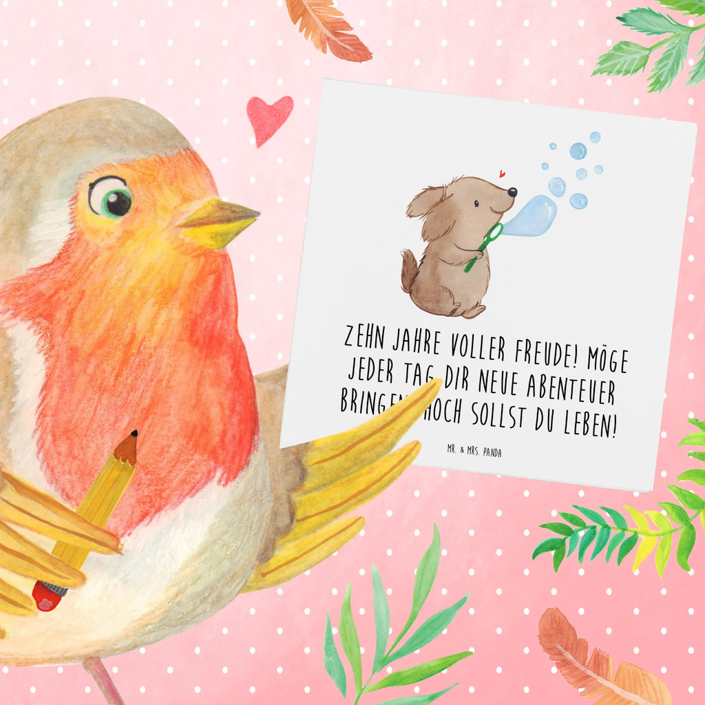 Deluxe Card Zehn Jahre voller Freude! Möge jeder Tag dir neue Abenteuer bringen! Hoch sollst du leben! Hochwertige Klappkarte, Glückwunschkarte, Geburtstagskarte, Einladungskarte, Karte, Hochwertige Grußkarte, Grußkarte, Klappkarte, Hochzeitskarte, Geburtstag, Geburtstagsgeschenk, Geschenk