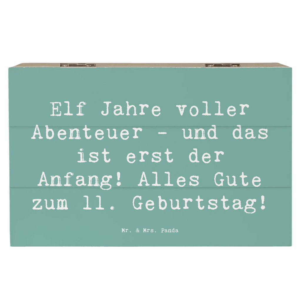 Holzkiste Spruch 11. Geburtstag Abenteuer Aufbewahrungsbox, Dekokiste, Erinnerungsbox, XXL, Geschenkdose, Holzkiste, Kiste, Schatulle, Erinnerungskiste, Geschenkbox, Truhe, Schatzkiste, Geburtstag, Geburtstagsgeschenk, Geschenk