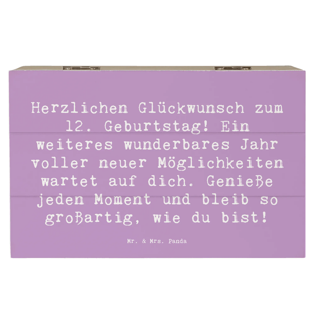 Holzkiste Spruch 12. Geburtstag Glück Aufbewahrungsbox, Dekokiste, Schatzkiste, Kiste, XXL, Erinnerungsbox, Truhe, Geschenkdose, Erinnerungskiste, Holzkiste, Schatulle, Geschenkbox, Geburtstag, Geburtstagsgeschenk, Geschenk