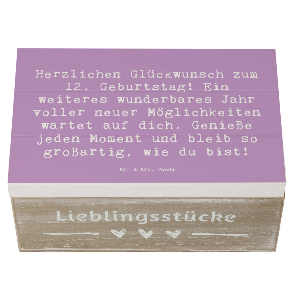 Holzkiste Spruch 12. Geburtstag Glück Aufbewahrungsbox, Dekokiste, Schatzkiste, Kiste, XXL, Erinnerungsbox, Truhe, Geschenkdose, Erinnerungskiste, Holzkiste, Schatulle, Geschenkbox, Geburtstag, Geburtstagsgeschenk, Geschenk