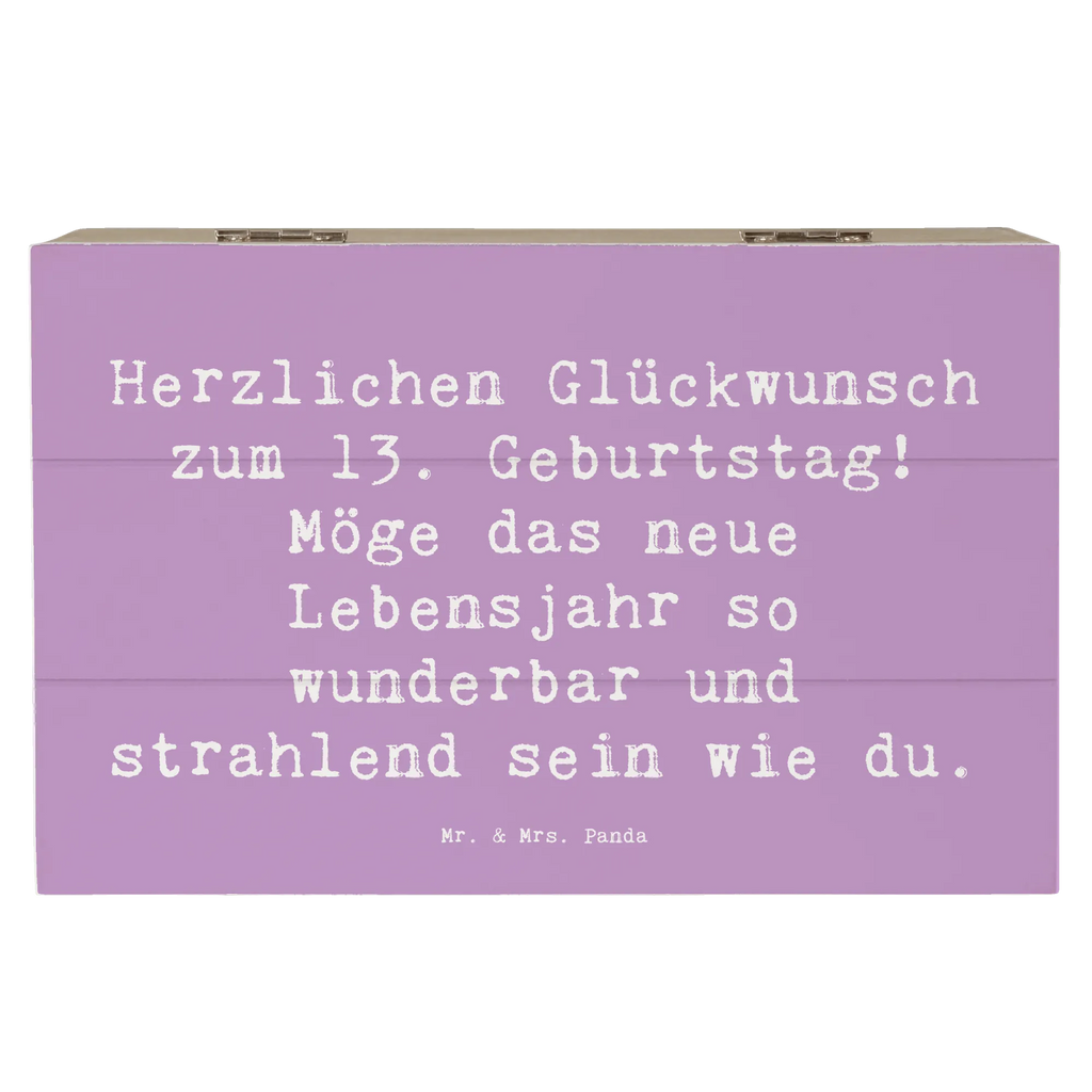 Holzkiste Spruch 13. Geburtstag Erinnerungsbox, Geschenkbox, Geschenkdose, Aufbewahrungsbox, XXL, Schatzkiste, Dekokiste, Holzkiste, Truhe, Erinnerungskiste, Schatulle, Kiste, Geburtstag, Geburtstagsgeschenk, Geschenk