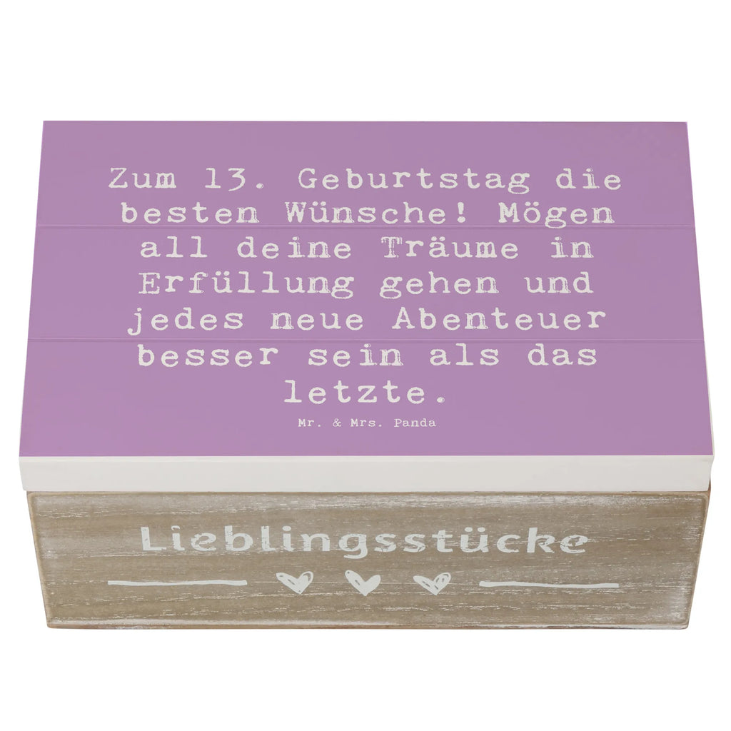 Holzkiste Spruch 13. Geburtstag Wünsche Geschenkbox, Kiste, Erinnerungsbox, Aufbewahrungsbox, Holzkiste, Dekokiste, Schatzkiste, Truhe, XXL, Schatulle, Geschenkdose, Erinnerungskiste, Geburtstag, Geburtstagsgeschenk, Geschenk