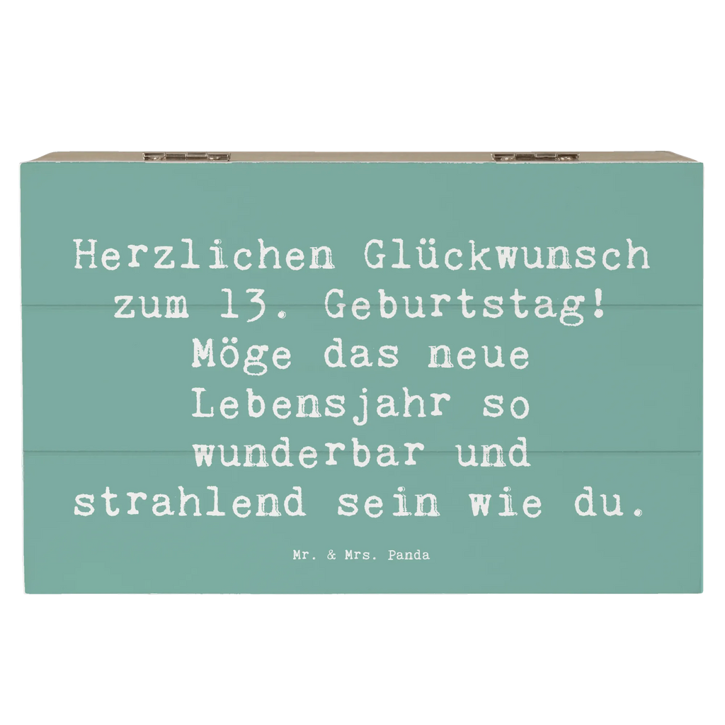 Holzkiste Spruch 13. Geburtstag Erinnerungsbox, Geschenkbox, Geschenkdose, Aufbewahrungsbox, XXL, Schatzkiste, Dekokiste, Holzkiste, Truhe, Erinnerungskiste, Schatulle, Kiste, Geburtstag, Geburtstagsgeschenk, Geschenk
