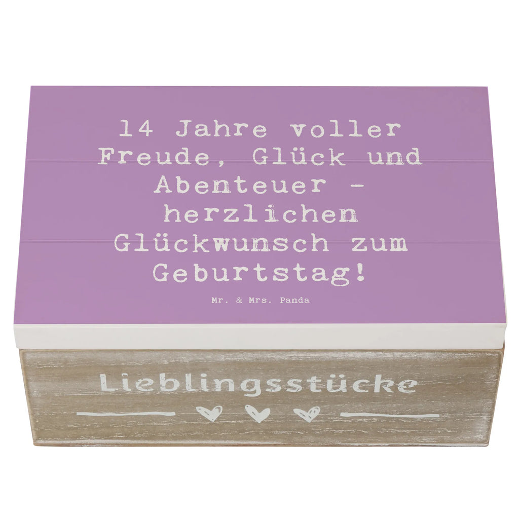 Holzkiste Spruch 14. Geburtstag Freude Holzkiste, XXL, Geschenkdose, Erinnerungskiste, Dekokiste, Geschenkbox, Aufbewahrungsbox, Schatulle, Kiste, Erinnerungsbox, Schatzkiste, Truhe, Geburtstag, Geburtstagsgeschenk, Geschenk