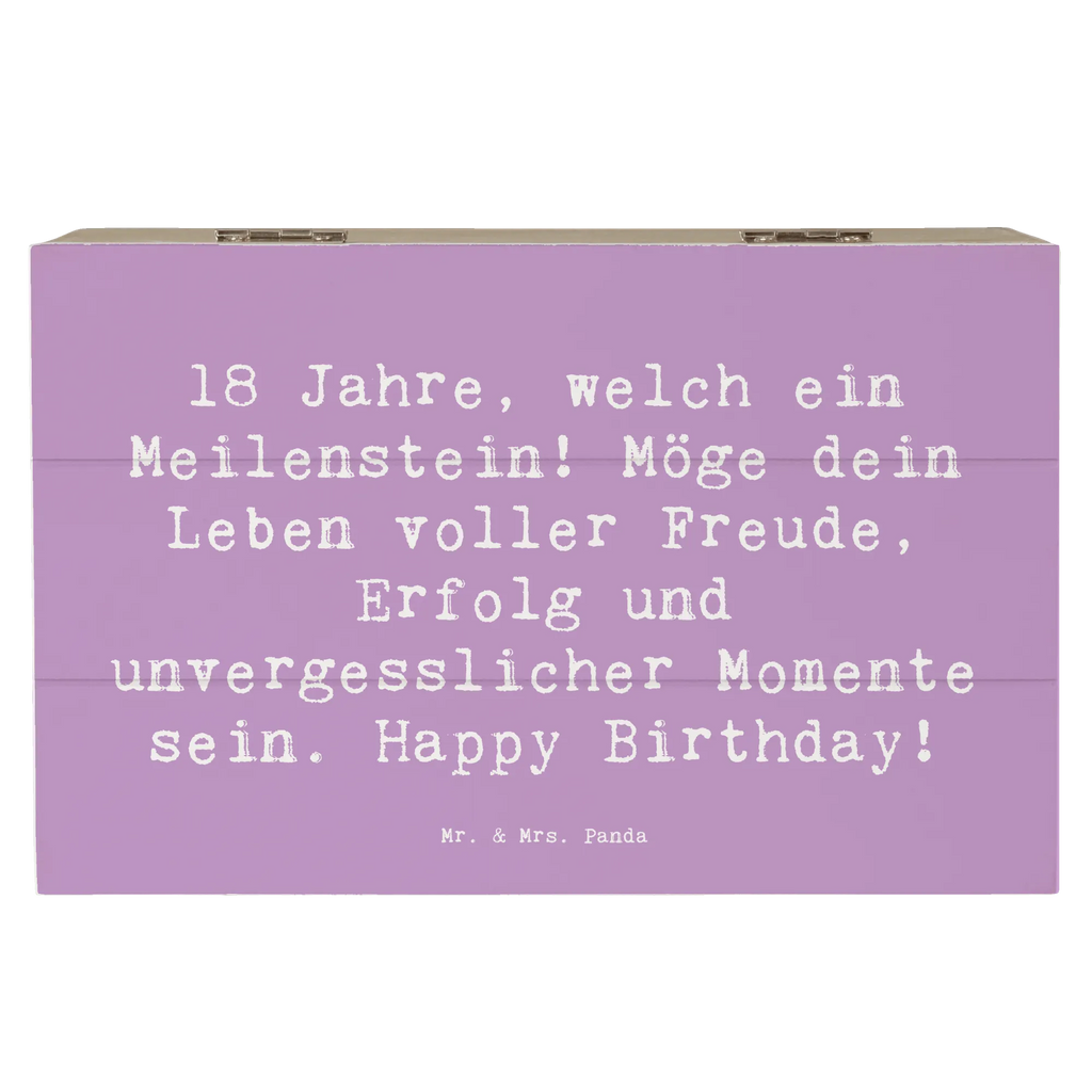 Holzkiste Spruch 18. Geburtstag Meilenstein Erinnerungskiste, Kiste, Erinnerungsbox, XXL, Schatzkiste, Geschenkdose, Schatulle, Holzkiste, Dekokiste, Geschenkbox, Truhe, Aufbewahrungsbox, Geburtstag, Geburtstagsgeschenk, Geschenk