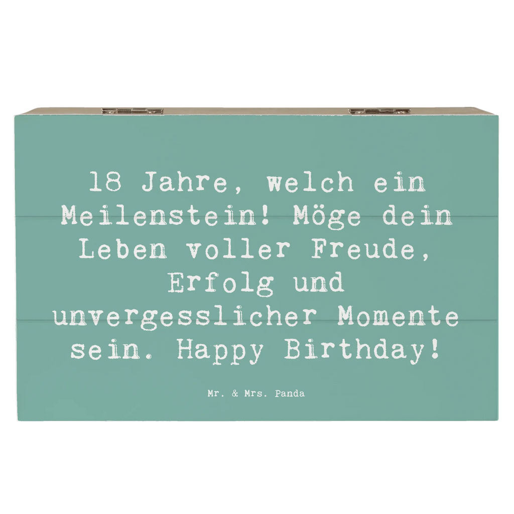 Holzkiste Spruch 18. Geburtstag Meilenstein Erinnerungskiste, Kiste, Erinnerungsbox, XXL, Schatzkiste, Geschenkdose, Schatulle, Holzkiste, Dekokiste, Geschenkbox, Truhe, Aufbewahrungsbox, Geburtstag, Geburtstagsgeschenk, Geschenk
