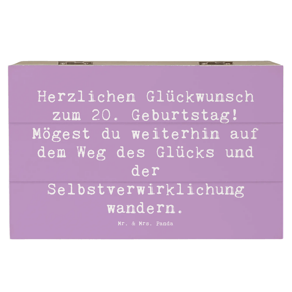 Holzkiste Spruch 20. Geburtstag Glückspfad Schatzkiste, Kiste, Dekokiste, Aufbewahrungsbox, Truhe, Holzkiste, Geschenkbox, Erinnerungsbox, Erinnerungskiste, Geschenkdose, Schatulle, XXL, Geburtstag, Geburtstagsgeschenk, Geschenk