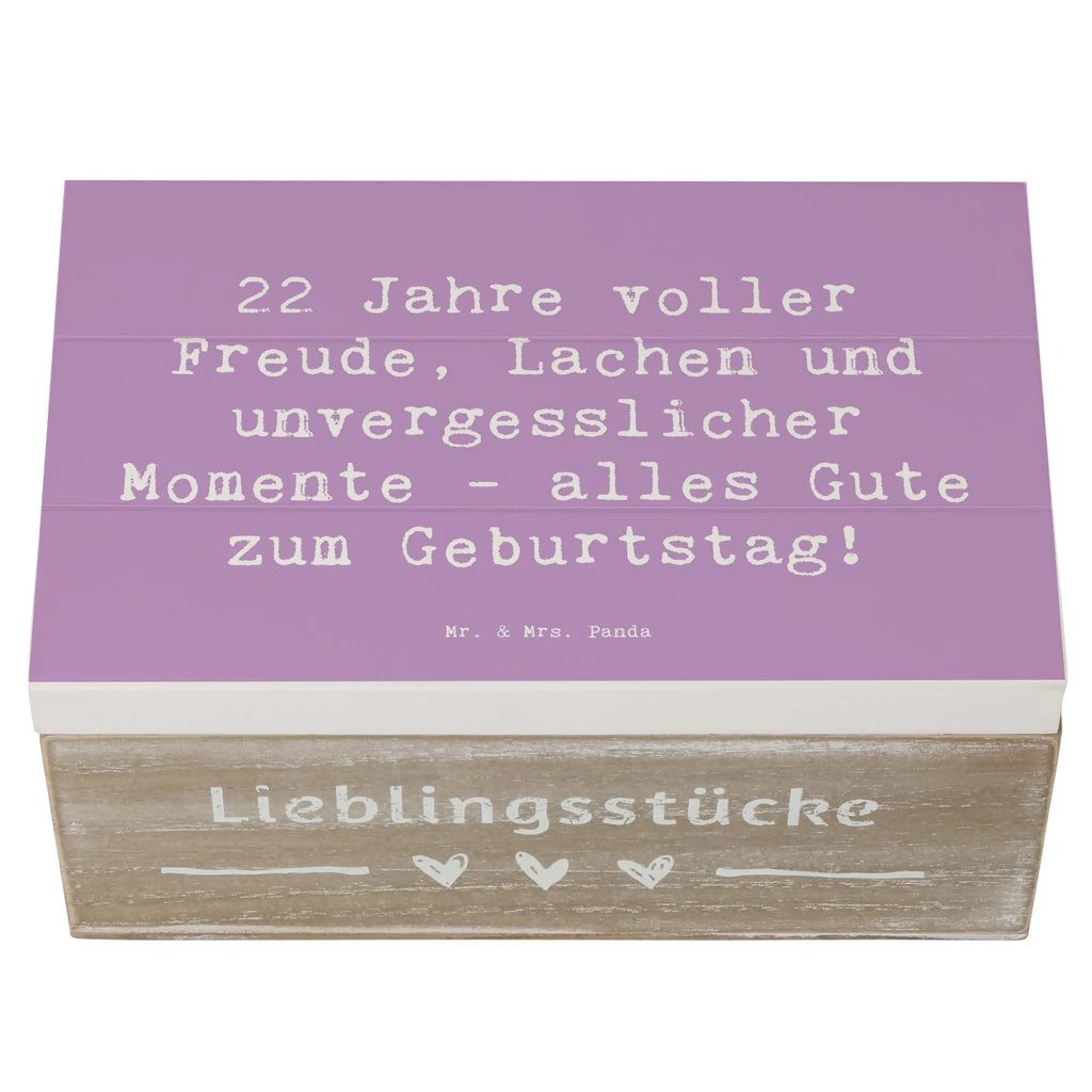 Holzkiste Spruch 22. Geburtstag Freude Geschenkdose, Truhe, Schatulle, Schatzkiste, XXL, Holzkiste, Kiste, Dekokiste, Aufbewahrungsbox, Erinnerungskiste, Erinnerungsbox, Geschenkbox, Geburtstag, Geburtstagsgeschenk, Geschenk