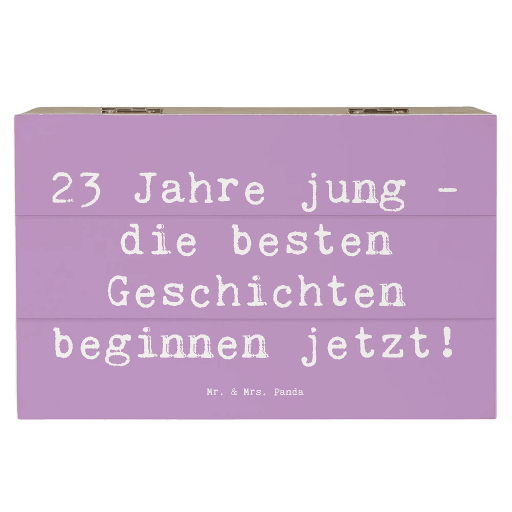 Wooden chest Saying 23 Jahre jung - die besten Geschichten beginnen jetzt! Schatzkiste, Aufbewahrungsbox, Erinnerungsbox, Dekokiste, Schatulle, XXL, Erinnerungskiste, Truhe, Geschenkbox, Kiste, Geschenkdose, Holzkiste, Geburtstag, Geburtstagsgeschenk, Geschenk