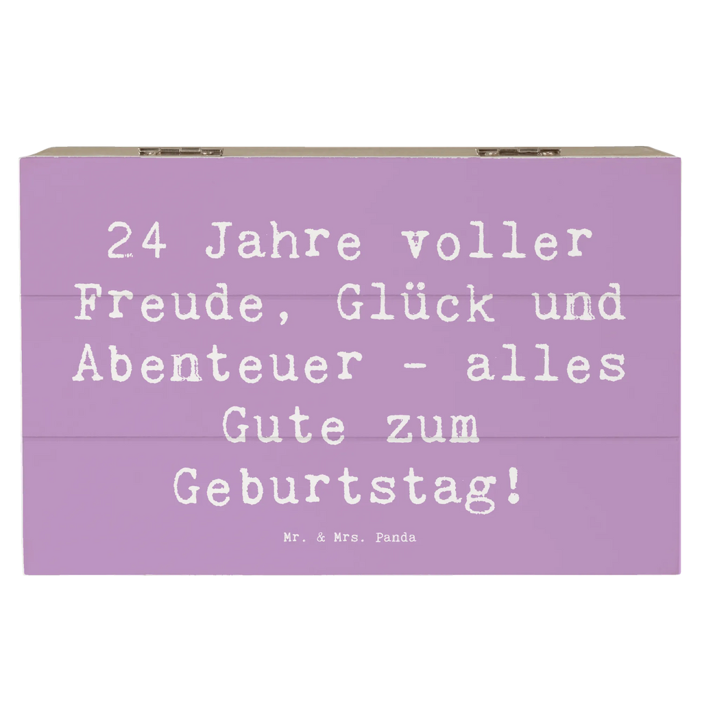 Wooden chest Saying 24 Jahre voller Freude, Glück und Abenteuer - alles Gute zum Geburtstag! Geschenkbox, XXL, Kiste, Erinnerungskiste, Geschenkdose, Schatulle, Schatzkiste, Aufbewahrungsbox, Erinnerungsbox, Dekokiste, Holzkiste, Truhe, Geburtstag, Geburtstagsgeschenk, Geschenk