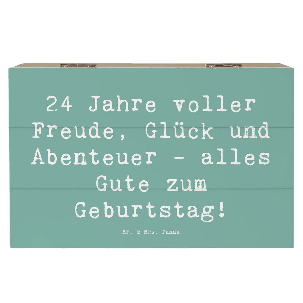 Wooden chest Saying 24 Jahre voller Freude, Glück und Abenteuer - alles Gute zum Geburtstag! Geschenkbox, XXL, Kiste, Erinnerungskiste, Geschenkdose, Schatulle, Schatzkiste, Aufbewahrungsbox, Erinnerungsbox, Dekokiste, Holzkiste, Truhe, Geburtstag, Geburtstagsgeschenk, Geschenk