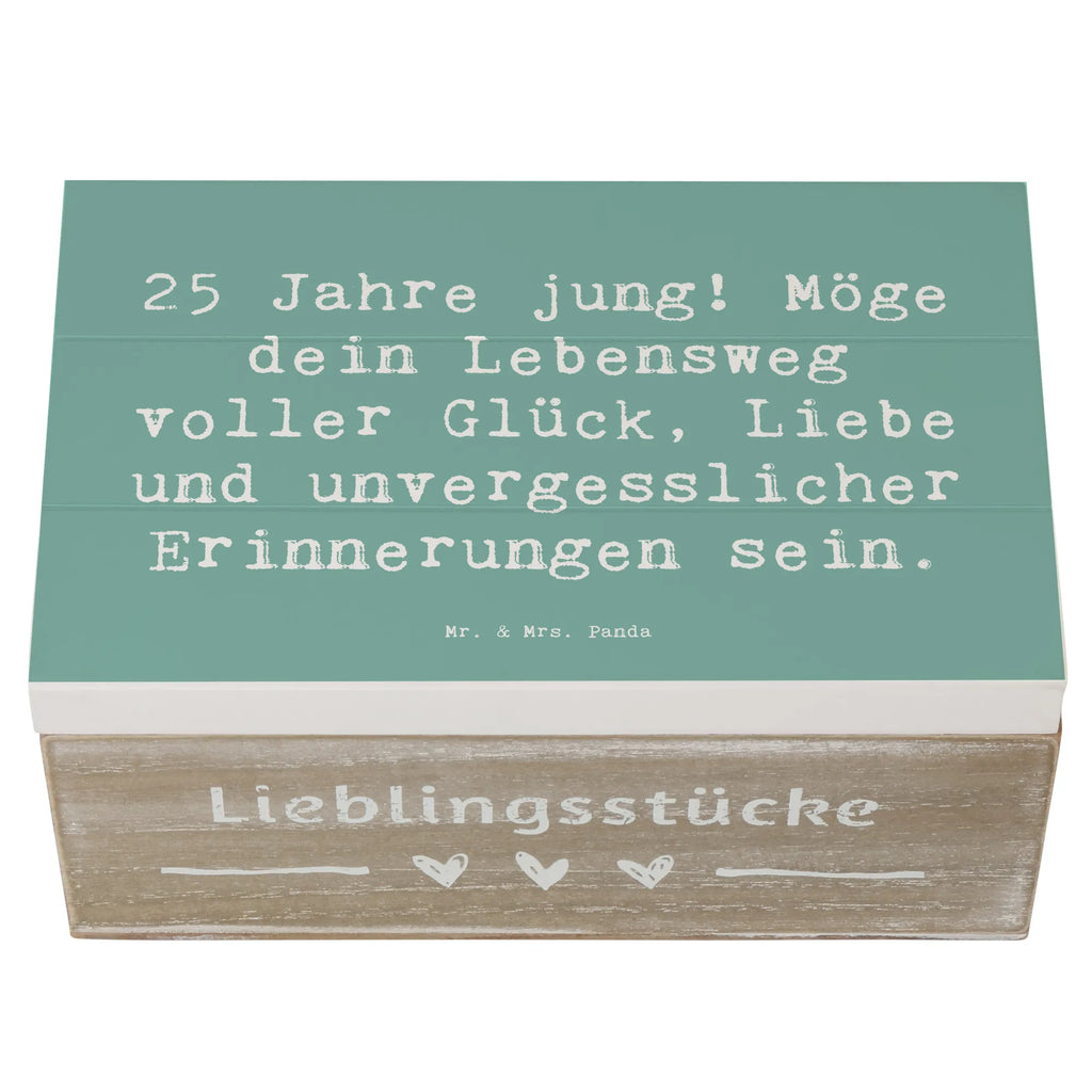 Holzkiste Spruch 25. Geburtstag Glück Schatzkiste, Erinnerungskiste, Holzkiste, Truhe, Aufbewahrungsbox, Geschenkbox, XXL, Dekokiste, Erinnerungsbox, Schatulle, Kiste, Geschenkdose, Geburtstag, Geburtstagsgeschenk, Geschenk