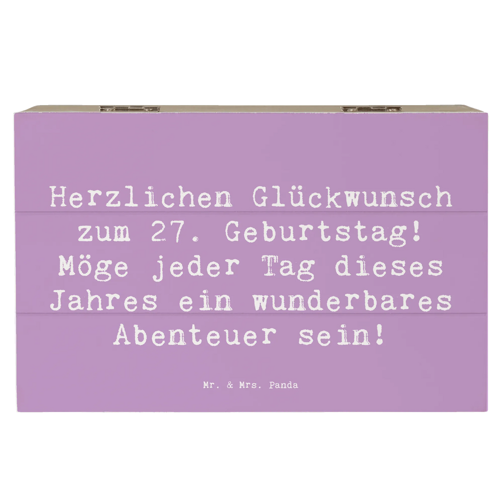 Holzkiste Spruch 27. Geburtstag Abenteuer Geschenkdose, Truhe, Kiste, Erinnerungskiste, Schatzkiste, Holzkiste, Geschenkbox, Dekokiste, Aufbewahrungsbox, XXL, Erinnerungsbox, Schatulle, Geburtstag, Geburtstagsgeschenk, Geschenk