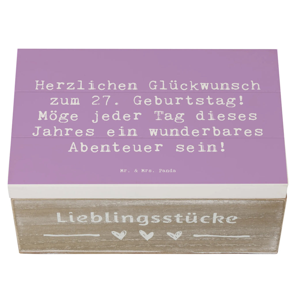 Holzkiste Spruch 27. Geburtstag Abenteuer Geschenkdose, Truhe, Kiste, Erinnerungskiste, Schatzkiste, Holzkiste, Geschenkbox, Dekokiste, Aufbewahrungsbox, XXL, Erinnerungsbox, Schatulle, Geburtstag, Geburtstagsgeschenk, Geschenk
