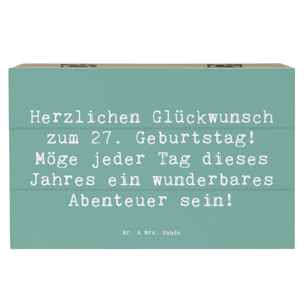 Holzkiste Spruch 27. Geburtstag Abenteuer Geschenkdose, Truhe, Kiste, Erinnerungskiste, Schatzkiste, Holzkiste, Geschenkbox, Dekokiste, Aufbewahrungsbox, XXL, Erinnerungsbox, Schatulle, Geburtstag, Geburtstagsgeschenk, Geschenk