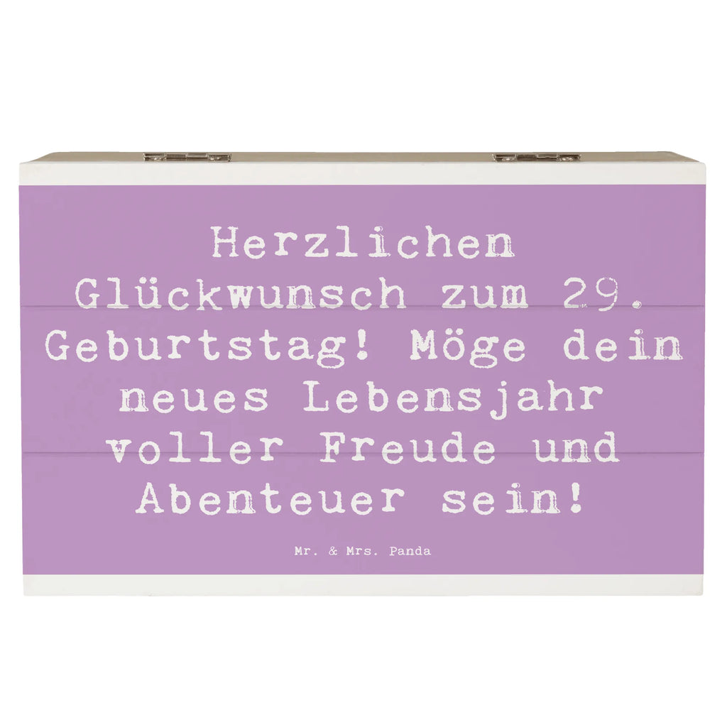 Holzkiste Spruch 29. Geburtstag Glückwunsch Erinnerungsbox, Geschenkdose, Geschenkbox, Truhe, Dekokiste, Erinnerungskiste, Kiste, XXL, Holzkiste, Schatzkiste, Schatulle, Aufbewahrungsbox, Geburtstag, Geburtstagsgeschenk, Geschenk