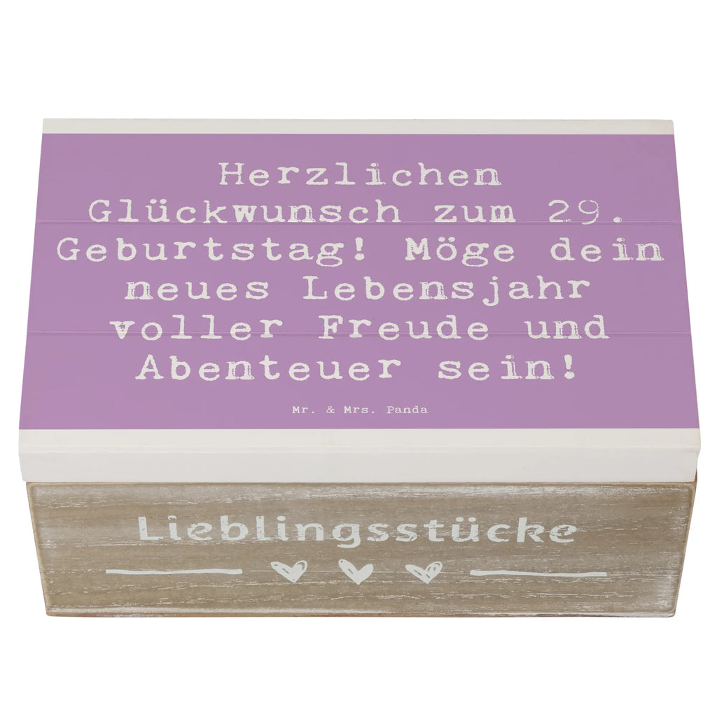 Holzkiste Spruch 29. Geburtstag Glückwunsch Erinnerungsbox, Geschenkdose, Geschenkbox, Truhe, Dekokiste, Erinnerungskiste, Kiste, XXL, Holzkiste, Schatzkiste, Schatulle, Aufbewahrungsbox, Geburtstag, Geburtstagsgeschenk, Geschenk