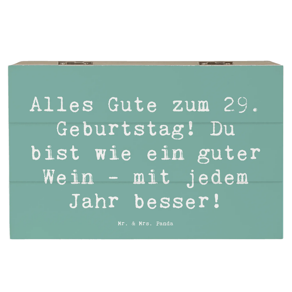 Holzkiste Spruch 29. Geburtstag Glückwünsche Aufbewahrungsbox, Erinnerungsbox, Holzkiste, Erinnerungskiste, Geschenkbox, Dekokiste, Schatulle, Geschenkdose, Truhe, Kiste, XXL, Schatzkiste, Geburtstag, Geburtstagsgeschenk, Geschenk
